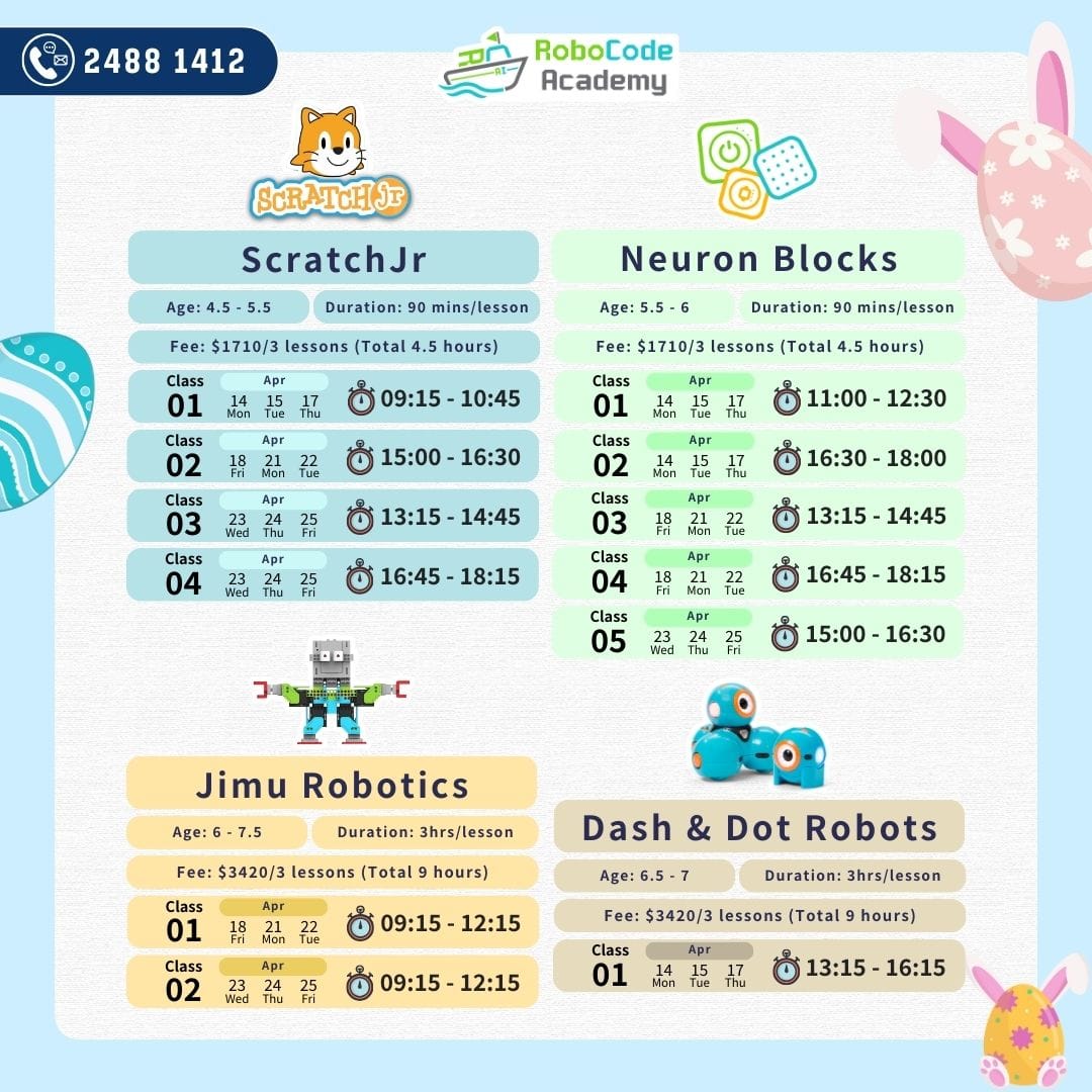 2025 Easter Coding Camp Timetable